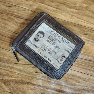 Premium Leather Wallet with RFID Blocking Zipper Bifold Wallet